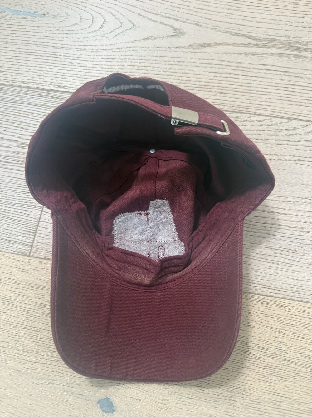 Anine Bing Jeremy Baseball Cap Letterman in Dark Burgundy - Picture 3 of 3
